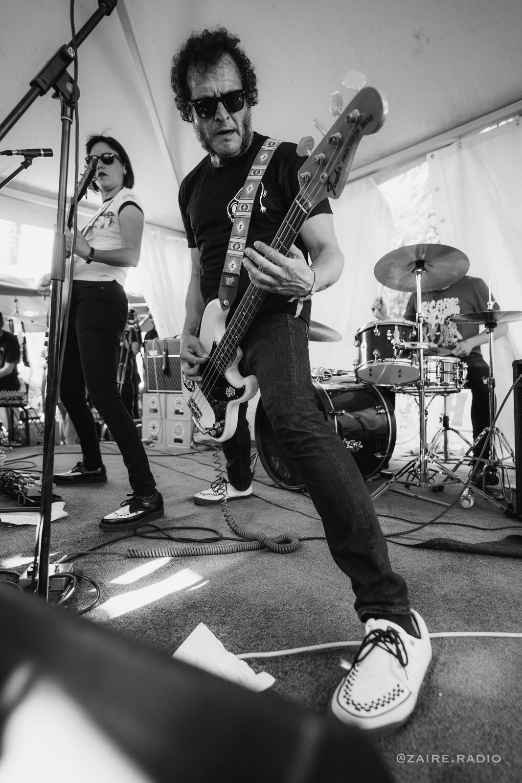 Los Pólipos, grupo del que forma parte Iván Chopper Monster, tocando en el escenario Huarique del Espina 2024. | ALEJANDRO DEL ESTAL