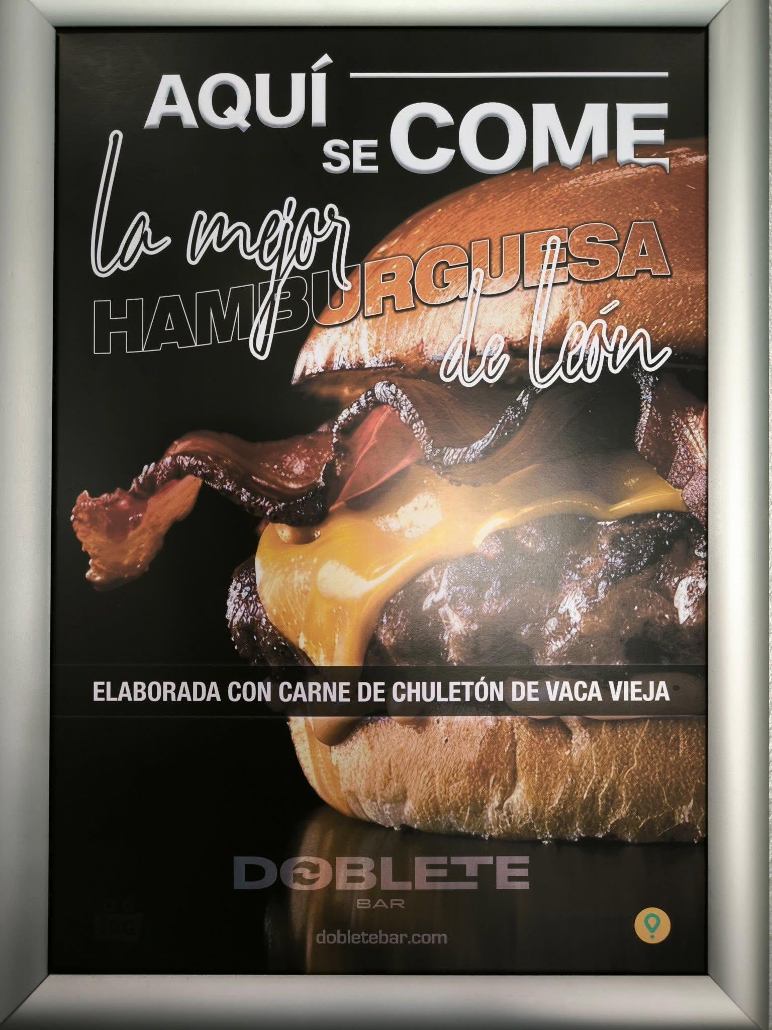 Hamburguesa de chuletón de vaca vieja del Doblete.