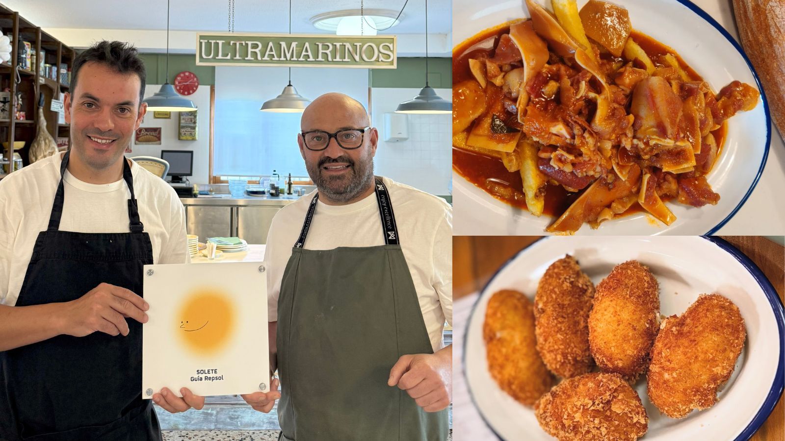 Los regentes del establecimiento ubicado en Santa María del Páramo y algunos de los platos de su carta. | L.N.C.