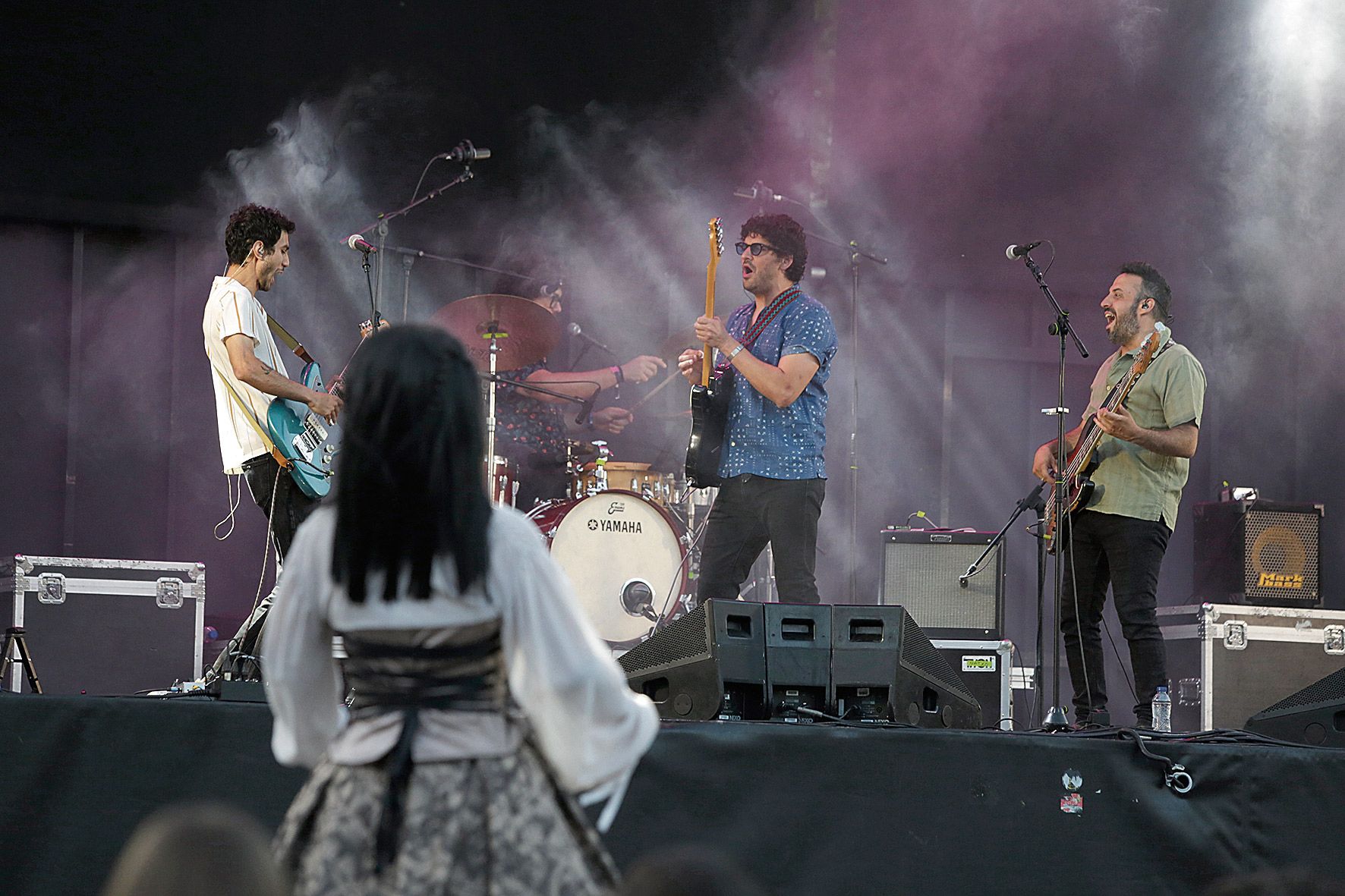 Colectivo Panamera en su actuación en la plaza de San Marcelo. | L.N.C.