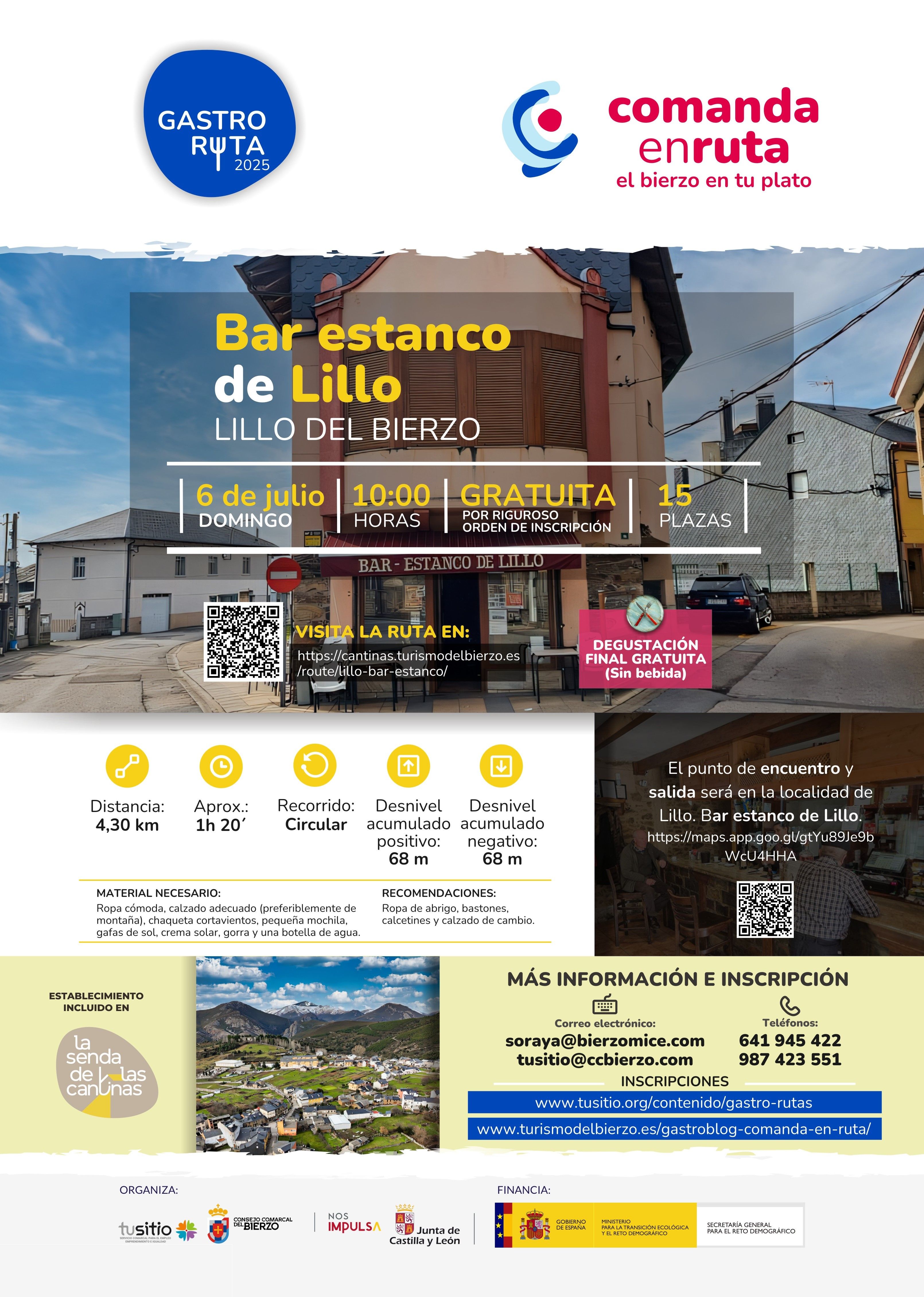 Cartel relativo a la actividad. 