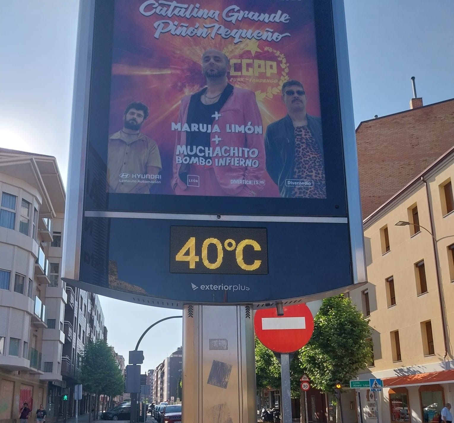 Ola de calor en León, con 40 grados registrados este fin de semana en El Espolón. | L.N.C.