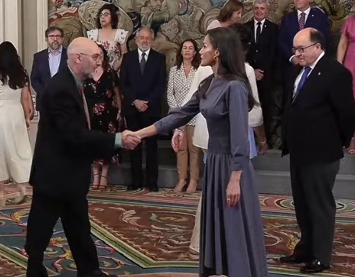 El presidente de Proyecto Hombre en León, con la reina Letizia. | L.N.C.