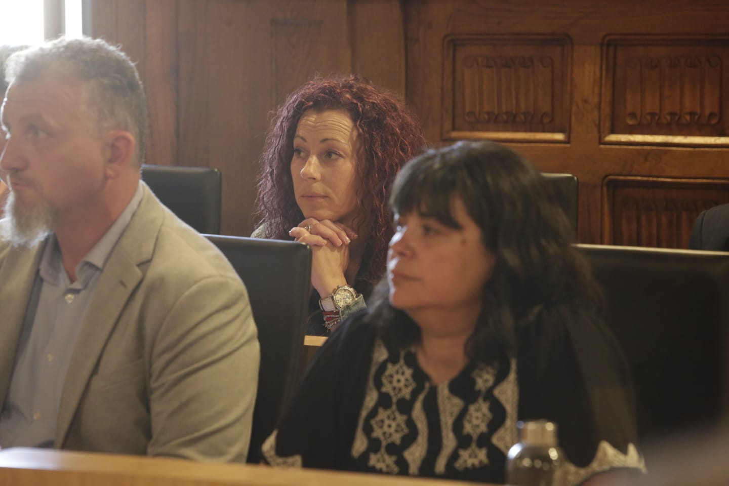 Lucía Osorio y, detrás, Carolina López. | FERNANDO OTERO