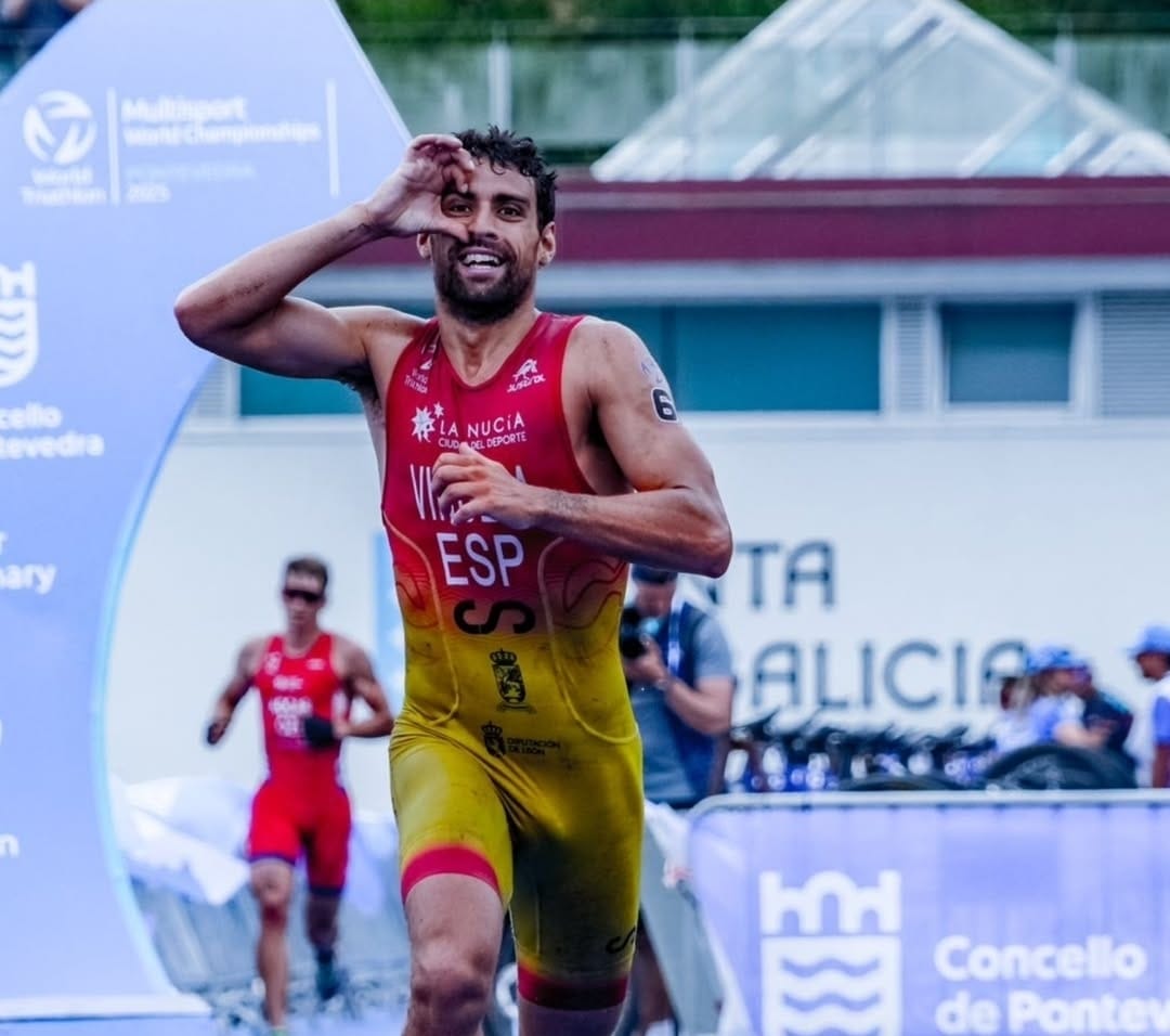 Viñuela durante el Campeonato del Mundo en Pontevedra. LNC