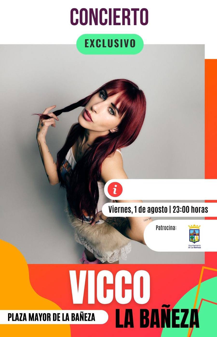 Cartel del concierto de Vicco en La Bañeza.