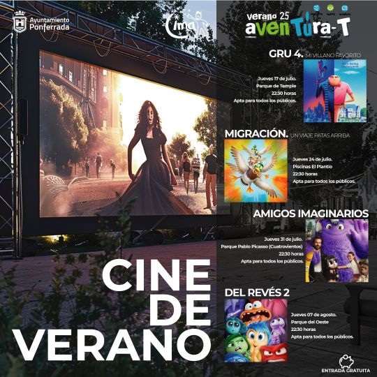 cartel cine verano 2025 cartel cine verano 2025