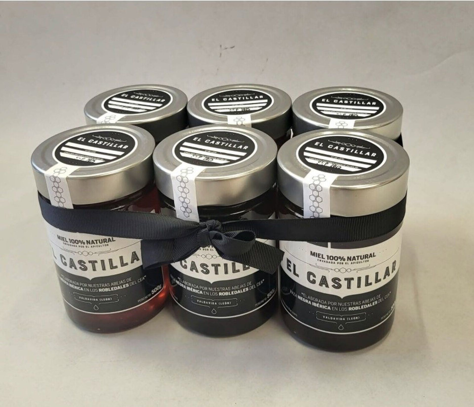 Tarros de miel 'El Castillar' de Valdavida. 