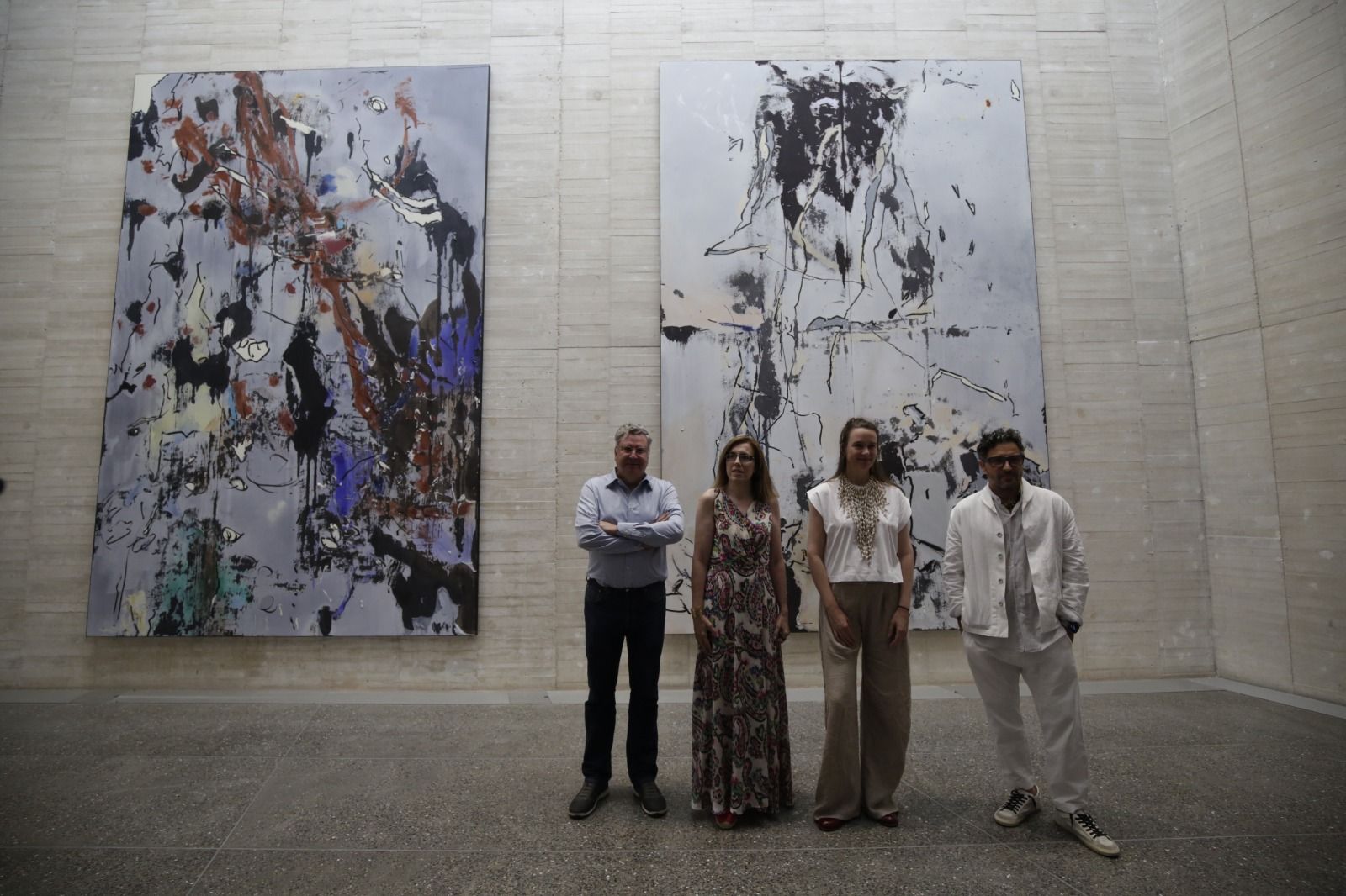 Los artistas, el director del Musac y la representante de la Junta en la inauguración de las muestras | FERNANDO OTERO 