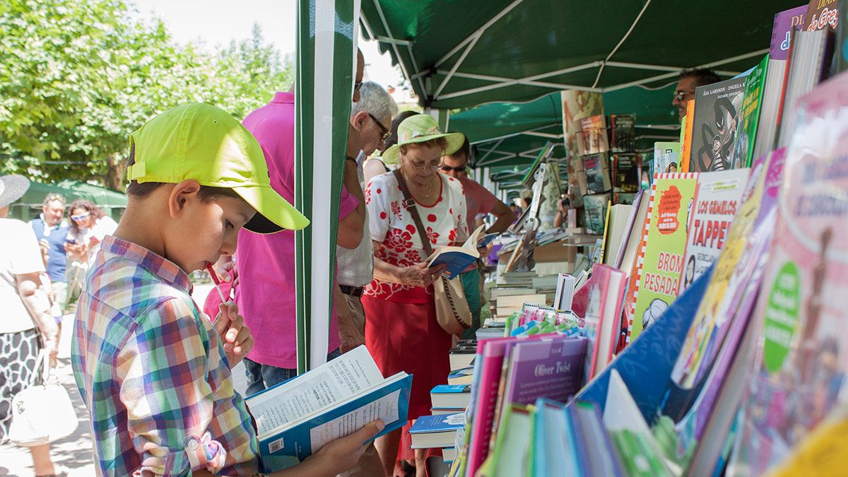 Imagen de uno de los stands durante la pasada edición de la Feria del Libro. | T. GIGANTO