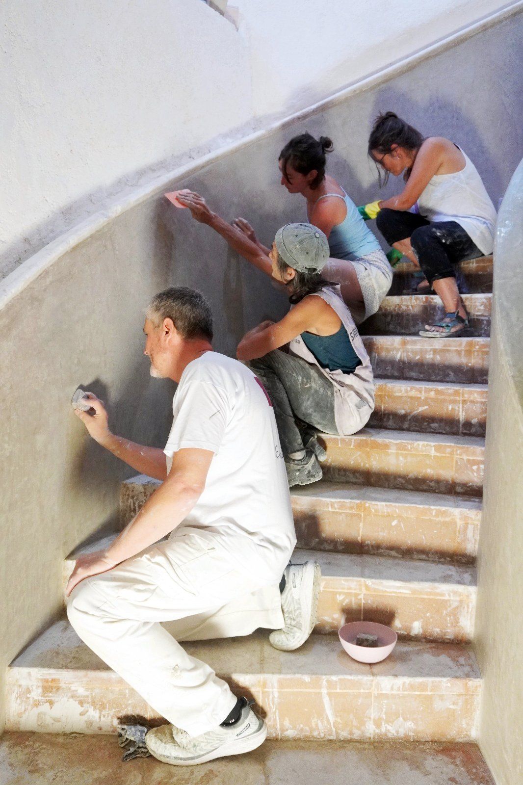 Curso de revestimiento de paredes en Mansilla. | FERMÍN FERRERO