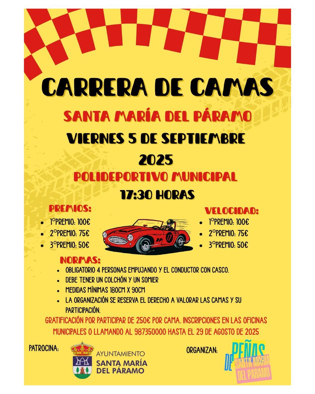 Cartel de la carrera de camas de este año.