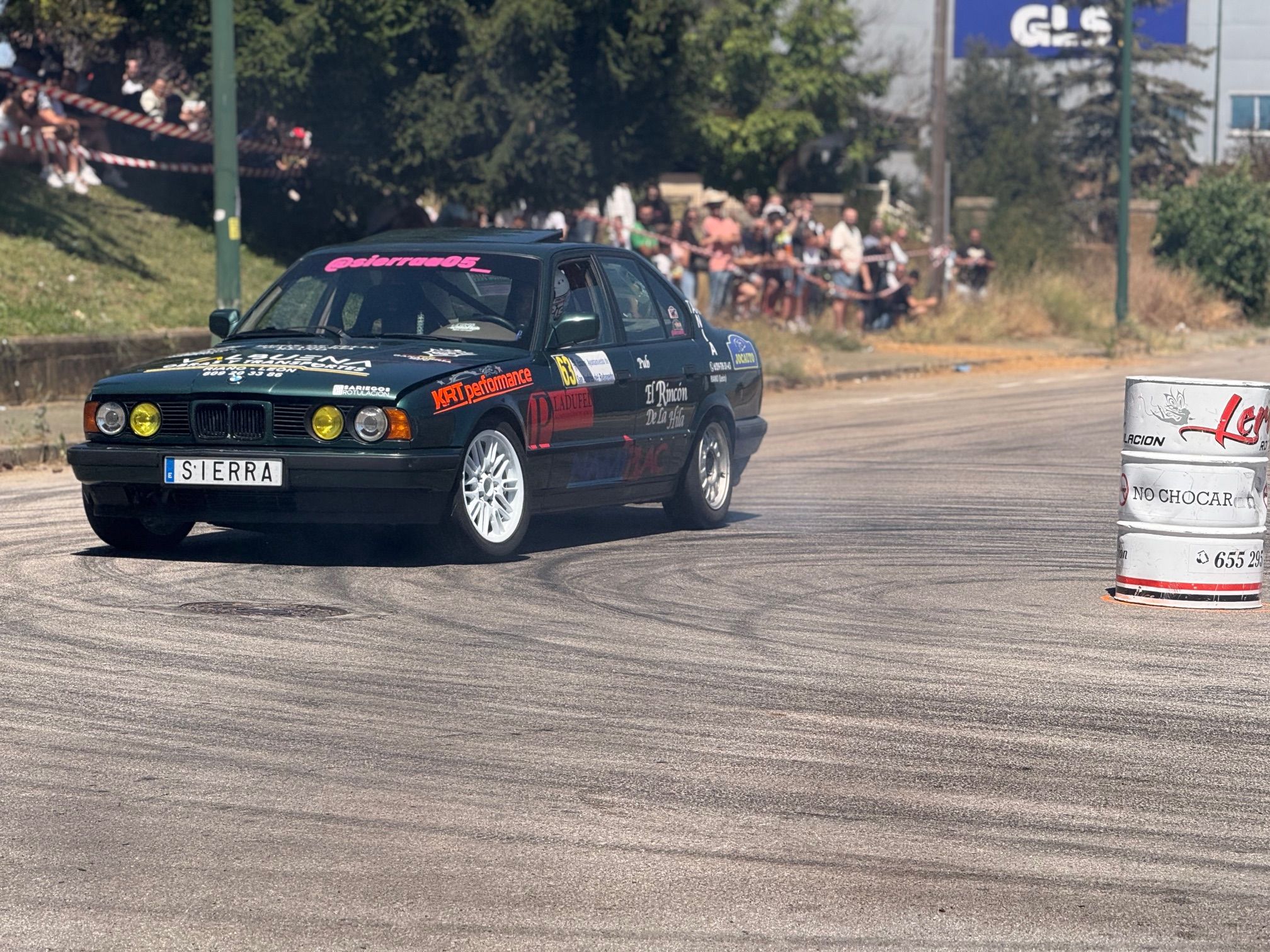 Imagen de uno de los pilotos participantes en el Slalom de Trobajo del Camino. |L.N.C.