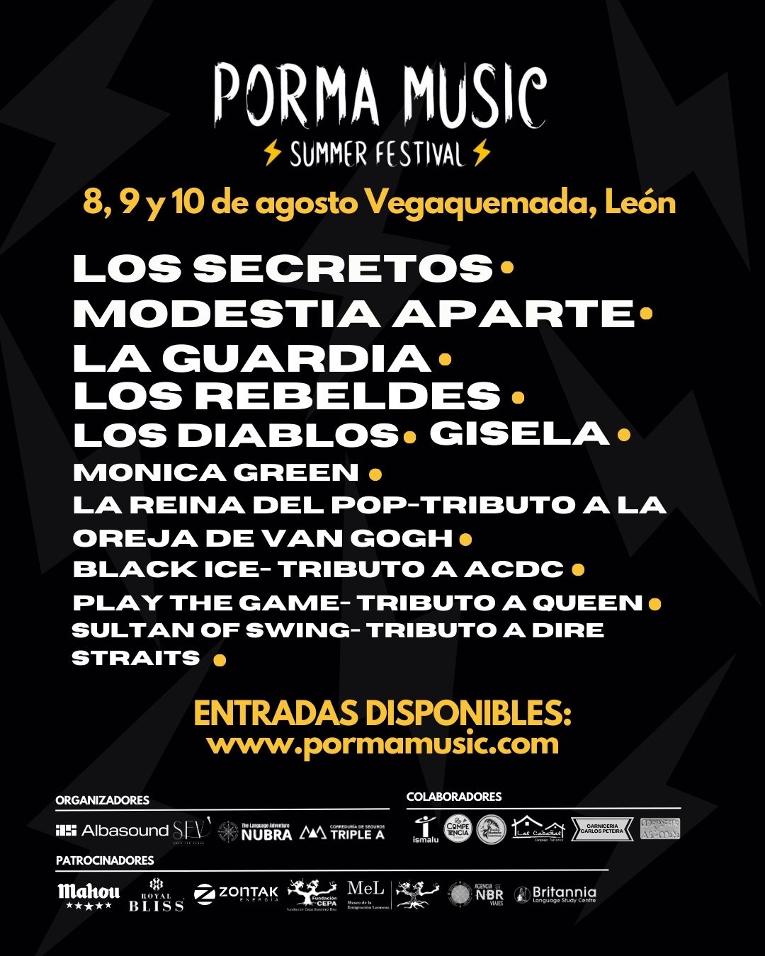 Cartel del I Porma Music Summer Festival.