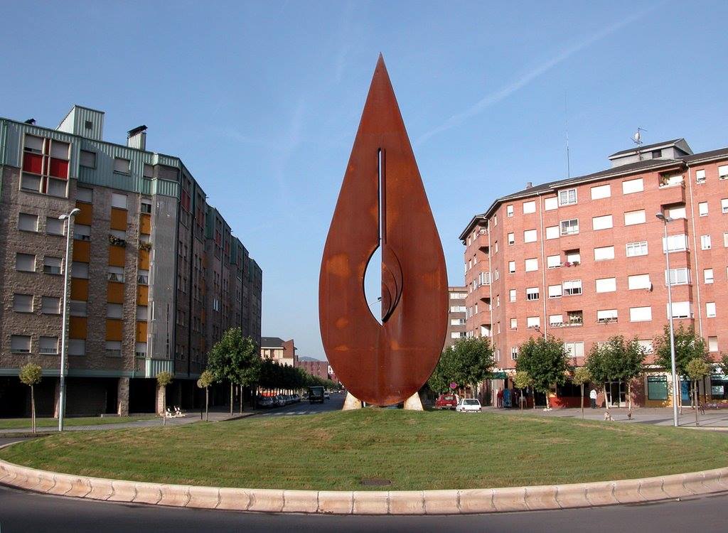 Glorieta de los donantes de sangre en Ponferrada. 