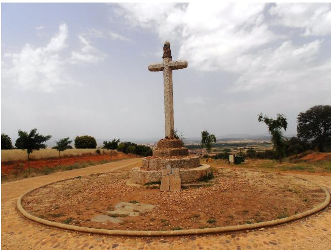 Detalle del Crucero de Santo Toribio que da la bienvenida al peregrino. | AYTO. SAN JUSTO DE LA VEGA