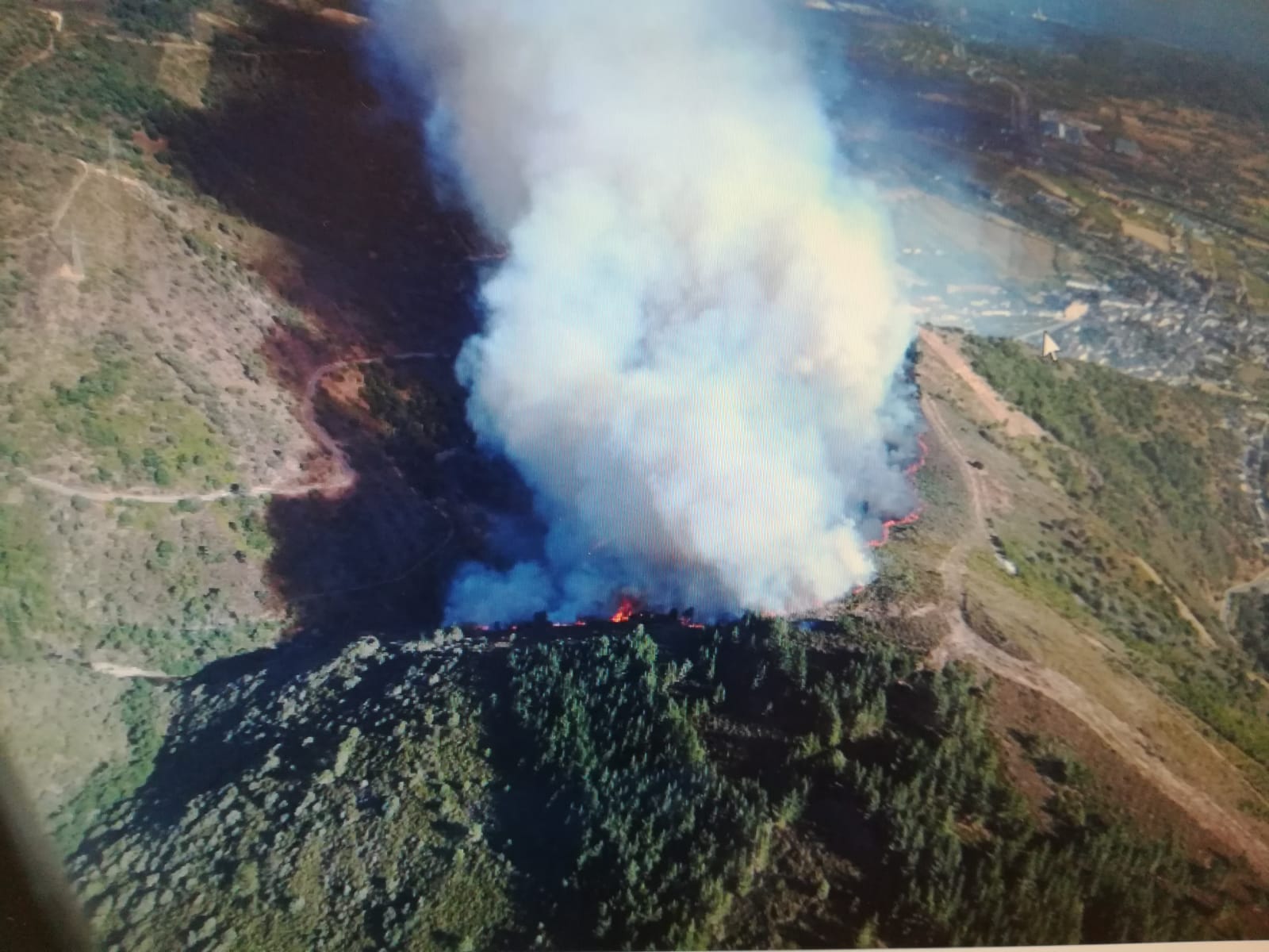 Imagen del incendio. | INFOCAL Imagen del incendio. | INFOCAL