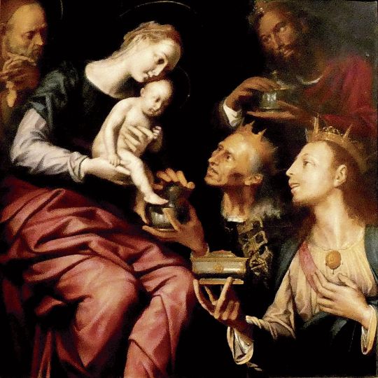La adoración de los magos.