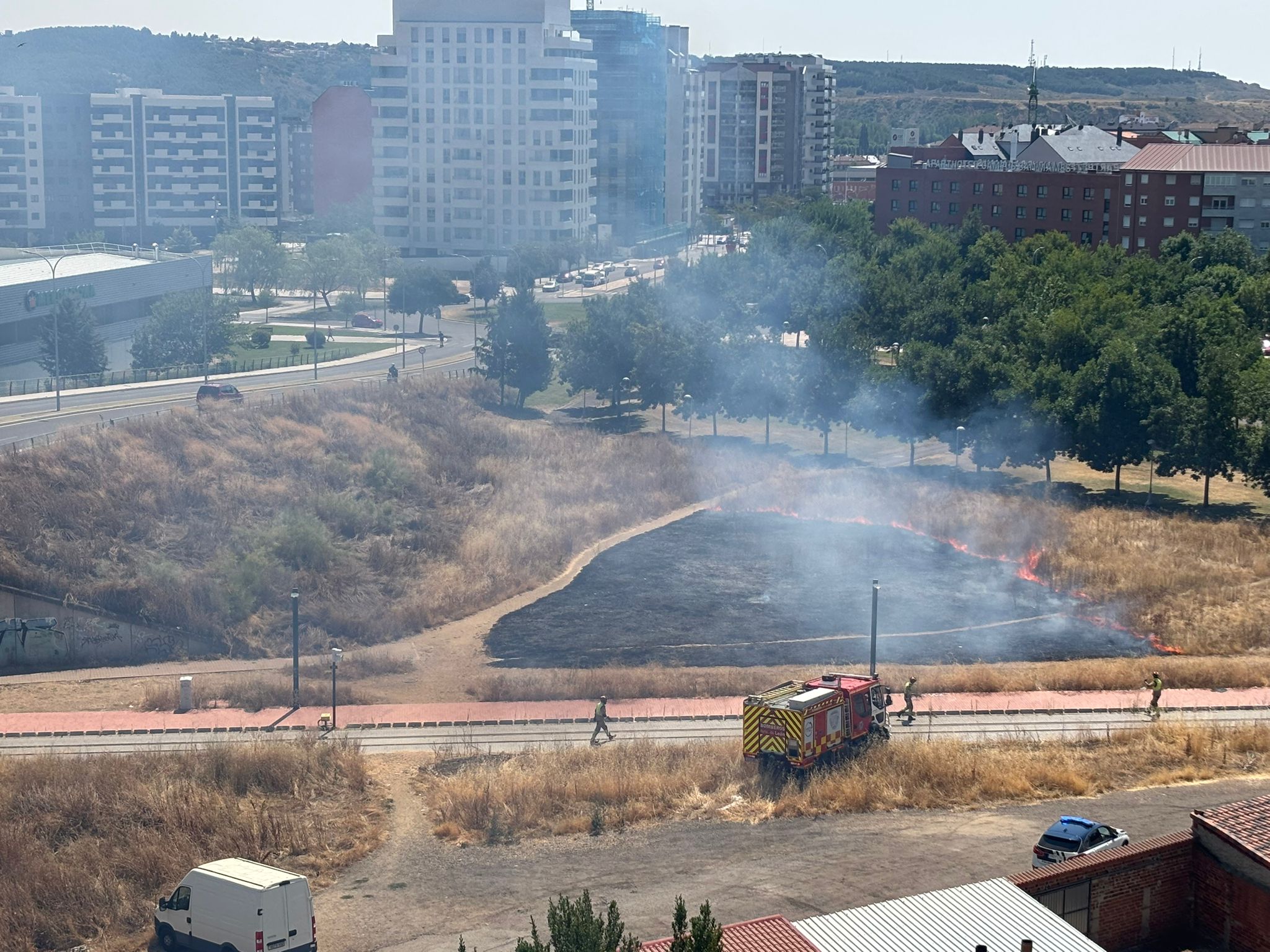 Lugar en el que se produjo el fuego. | LNC Lugar en el que se produjo el fuego. | LNC