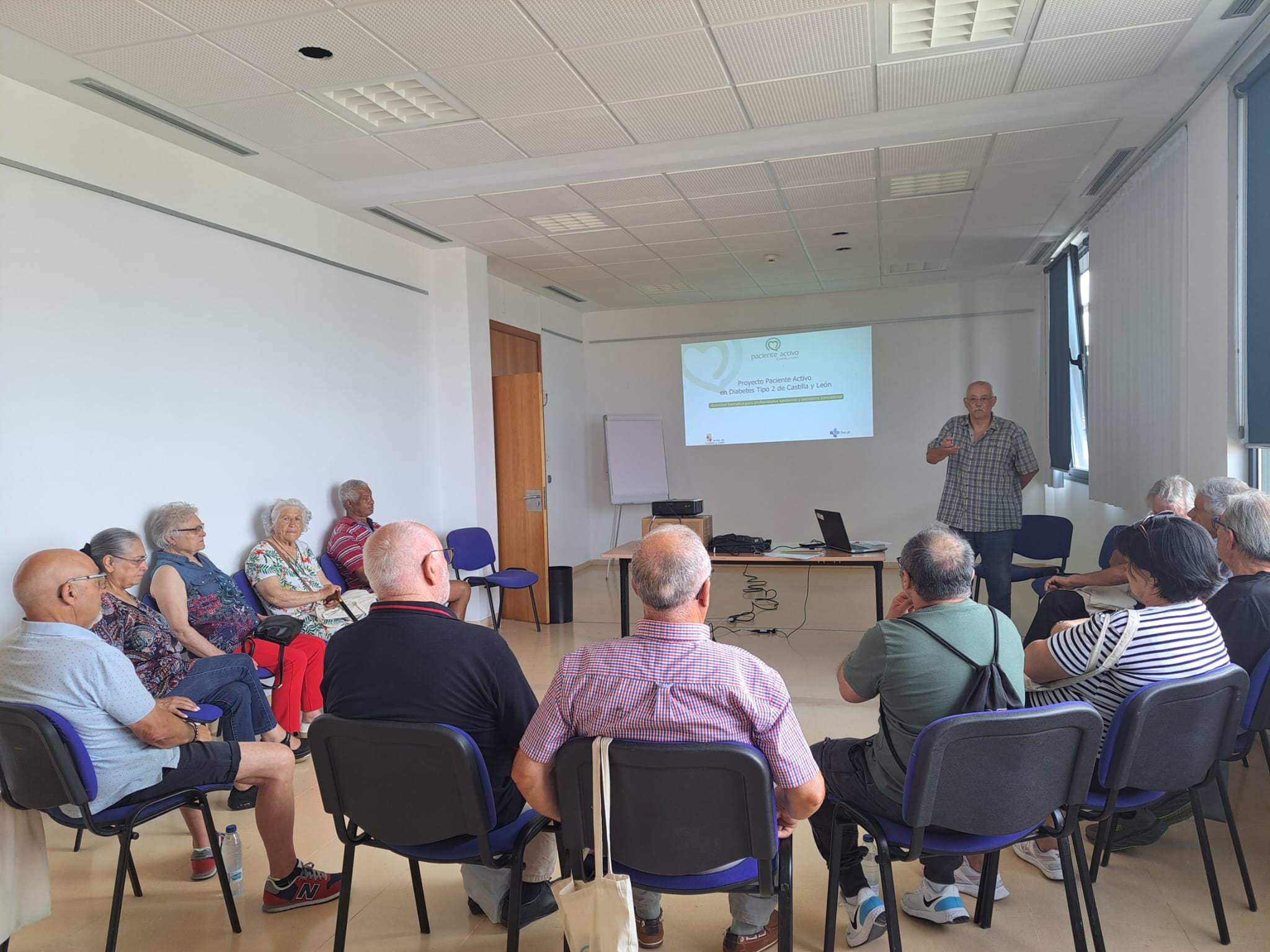 Las sesiones grupales de la Gasbi con el paciente activo de diabetes en Bembibre. Las sesiones grupales de la Gasbi con el paciente activo de diabetes en Bembibre.