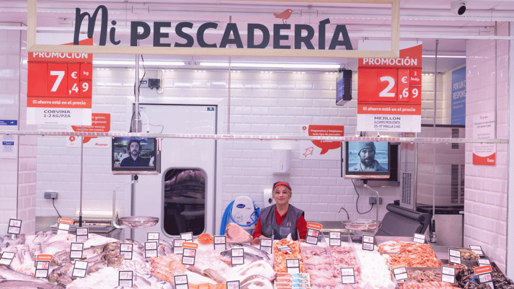 Pescadería de un supermercado Alcampo. Pescadería de un supermercado Alcampo.