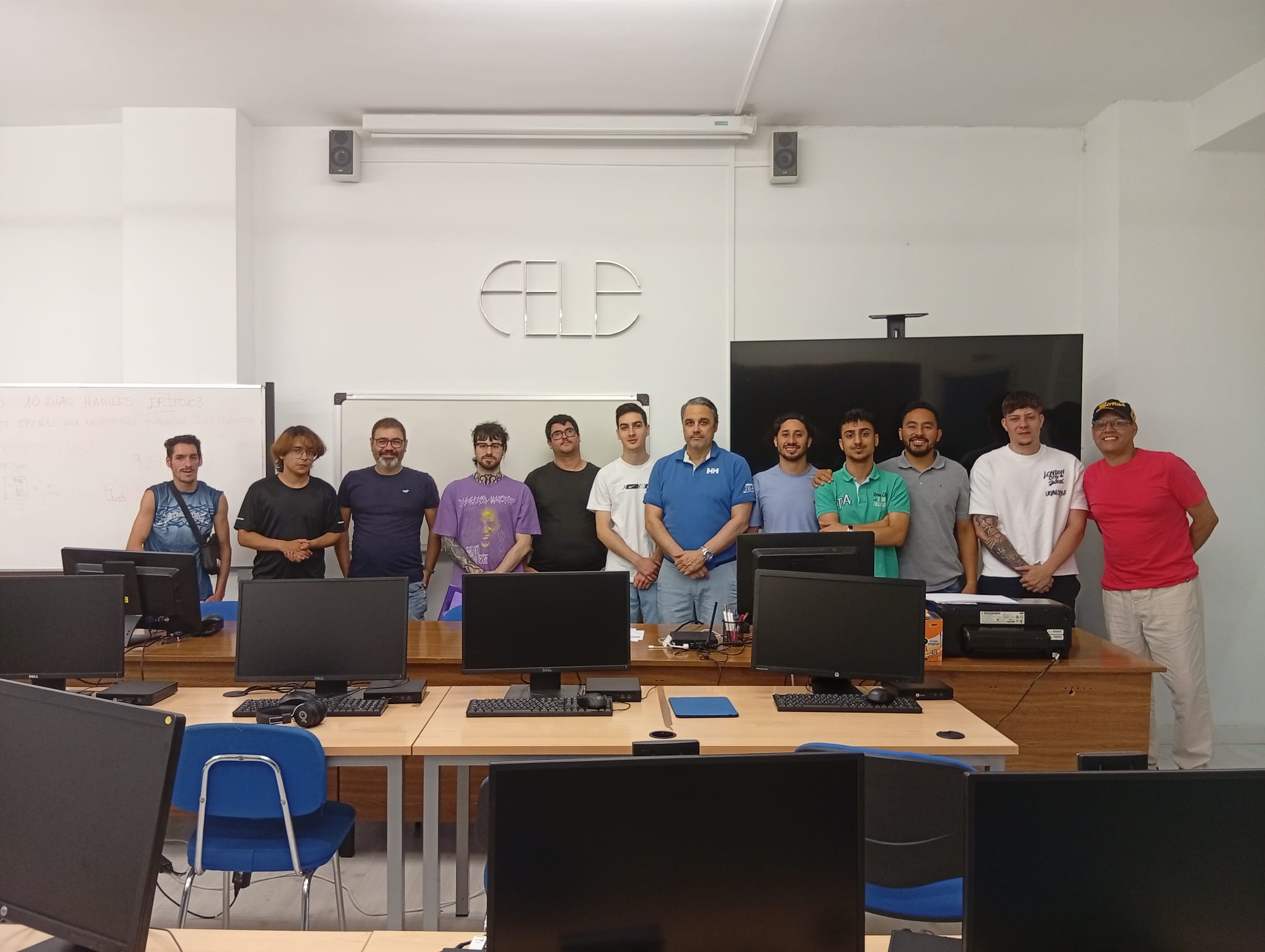 Alumnos formados en la sede de Fele en el Bierzo.