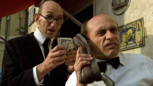 El actor natural de Logroño Pepe Viyuela en su papel de Filemón.