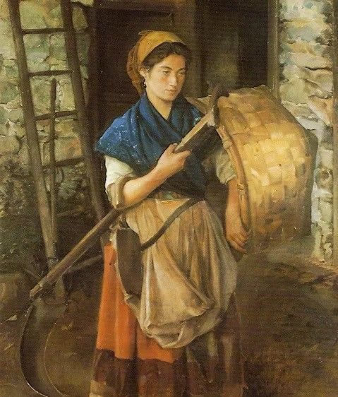  Cuadro de Augusto Junquera ‘Una aldeana de Asturias’.