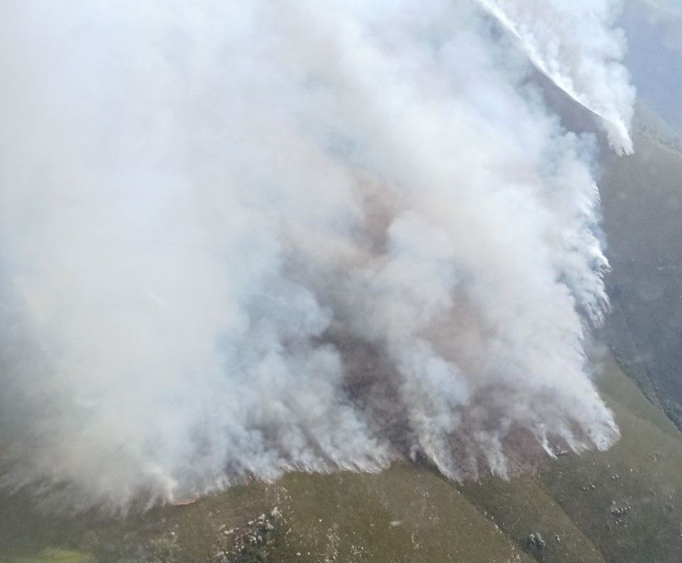 Estado del fuego de Llamas de Cabrera. | INFOCAL