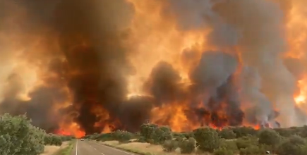 Imágenes del incendio de Castrocalbón. |L.N.C.