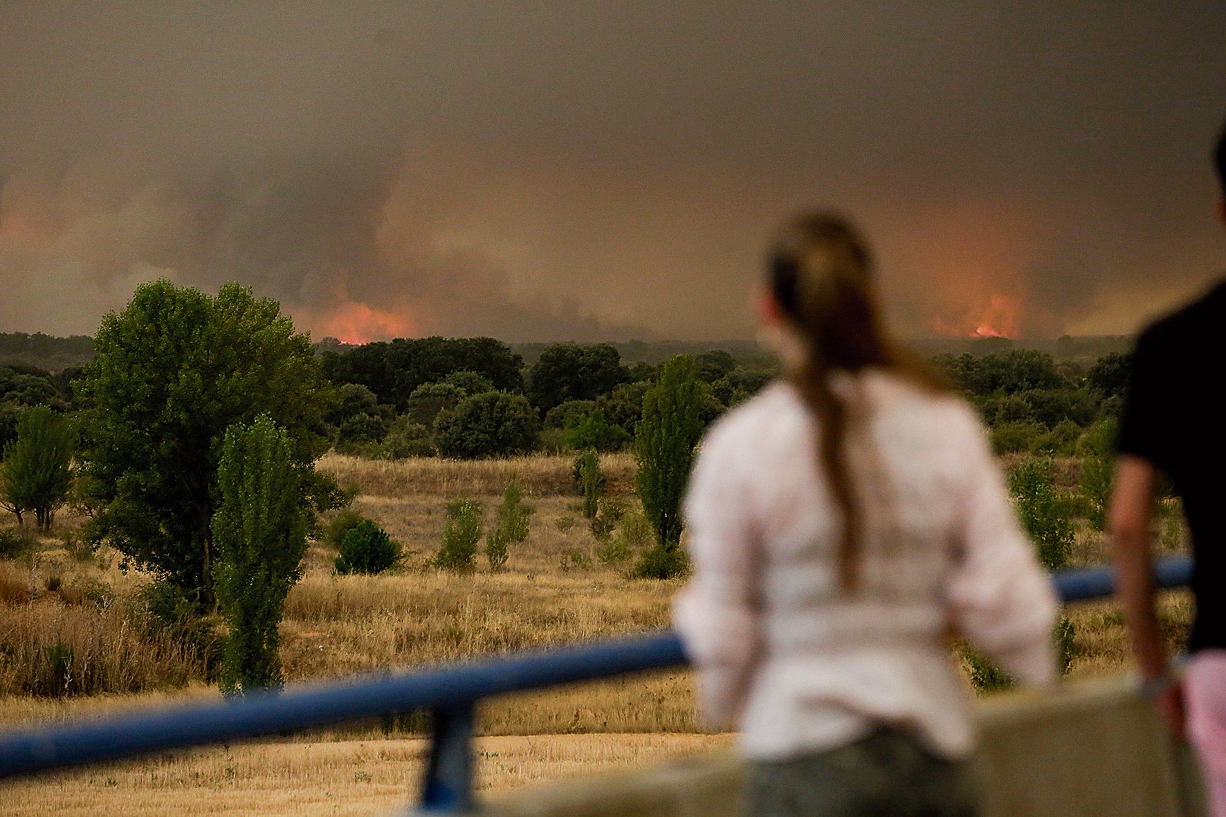 Imagen del incendio en la zona de Jiménez de Jamuz. | FERNANDO OTERO