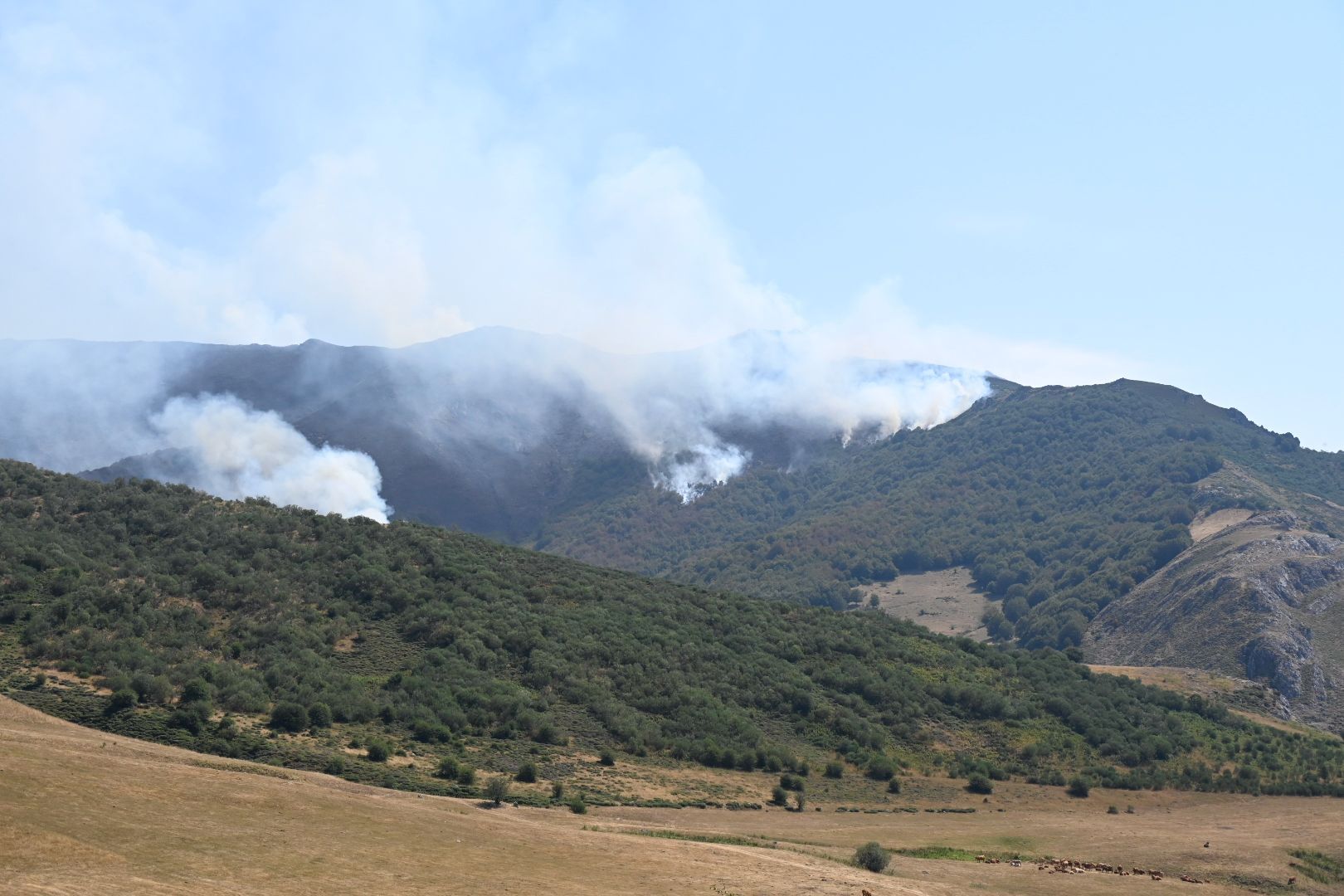 Incendio de La Uña, visto desde la ermita de Riosol
