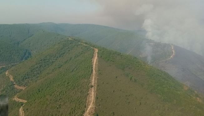 Incendio de Paradiña, en Villafranca del Bierzo. | JCYL