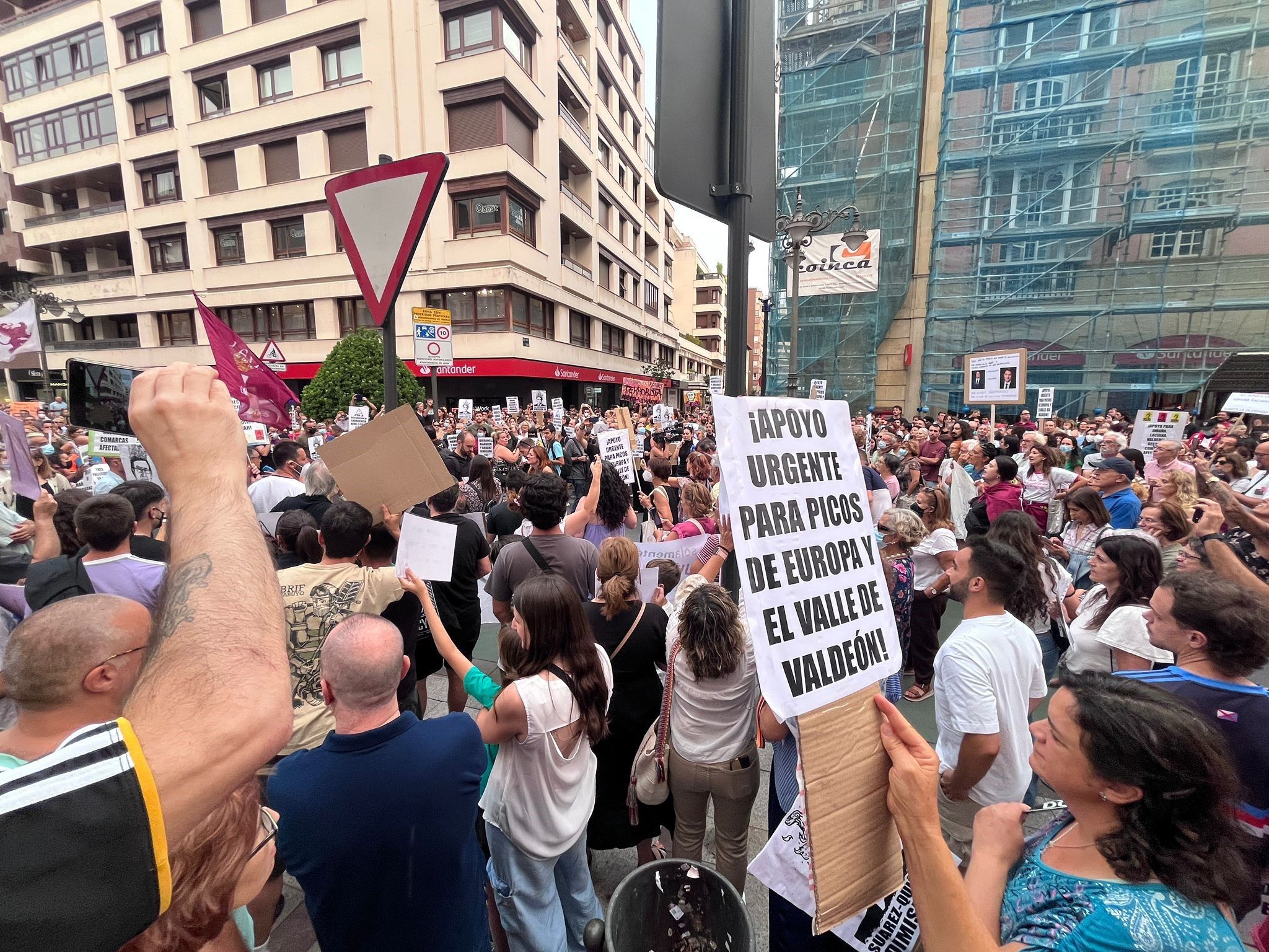 Miles de leoneses salieron a las calles para protestar contra la situación por los incendios forestales | SAÚL ARÉN Miles de leoneses salieron a las calles para protestar contra la situación por los incendios forestales | SAÚL ARÉN