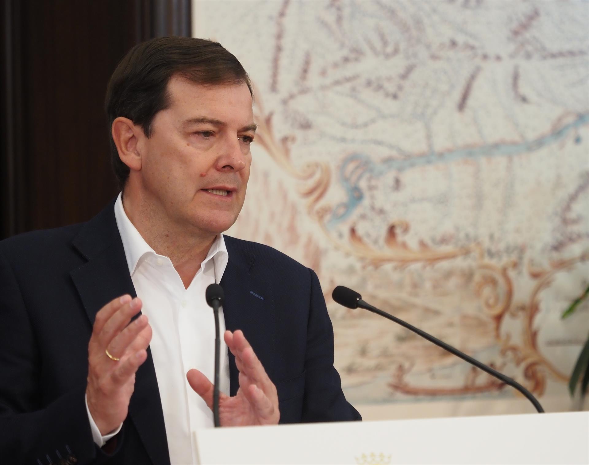 Alfonso Fernández Mañueco durante una comparecencia esta semana. | EUROPA PRESS