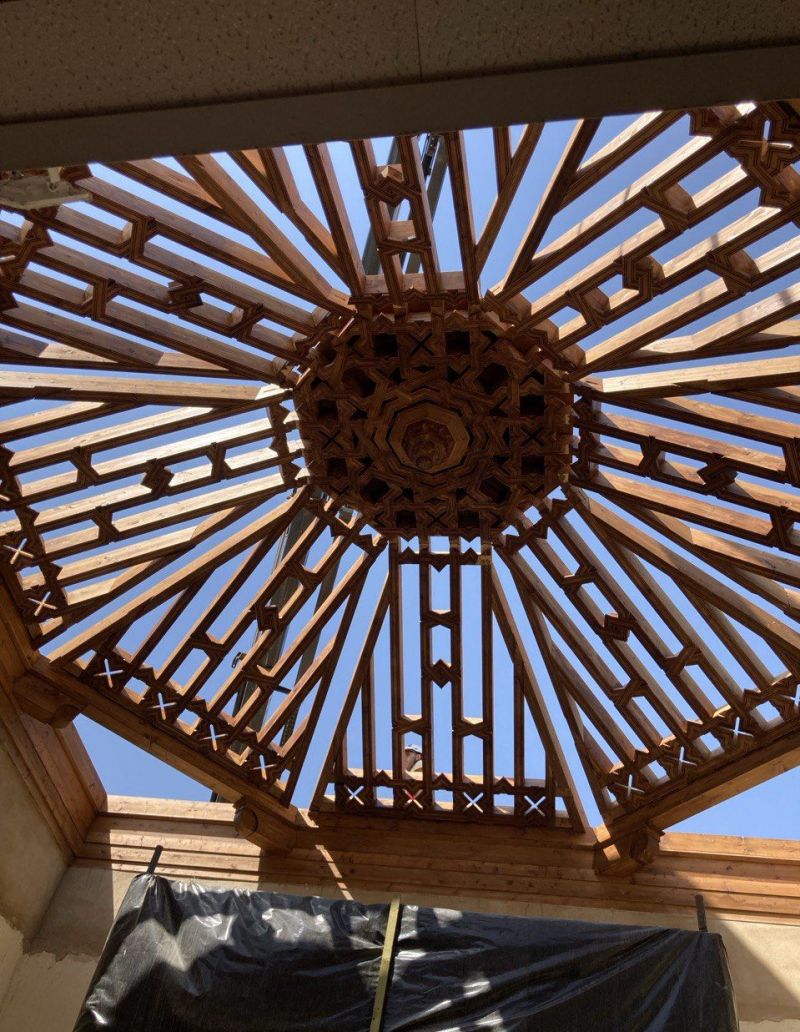 Vista de la nueva estructura desde el interior del templo. | L.N.C. Vista de la nueva estructura desde el interior del templo. | L.N.C.