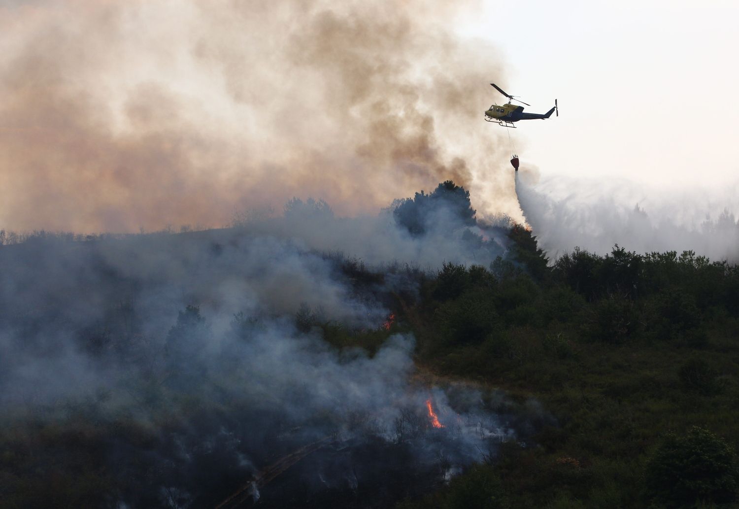 Incendio en Molinaseca, en el que actuó la Policía Municipal. | César Hornija (ICAL)
