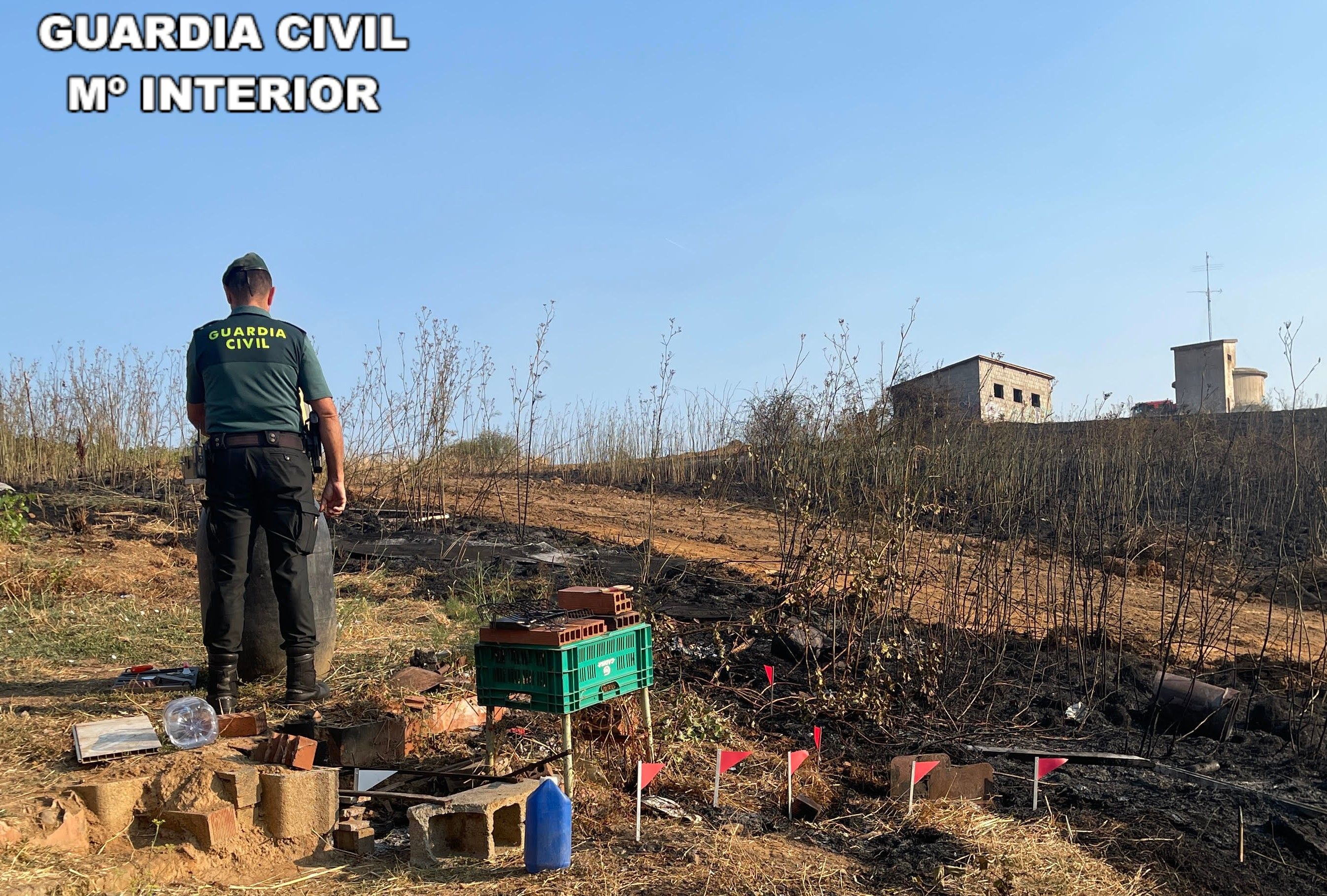 Lugar donde se produjo el incendio de Molinaseca. 