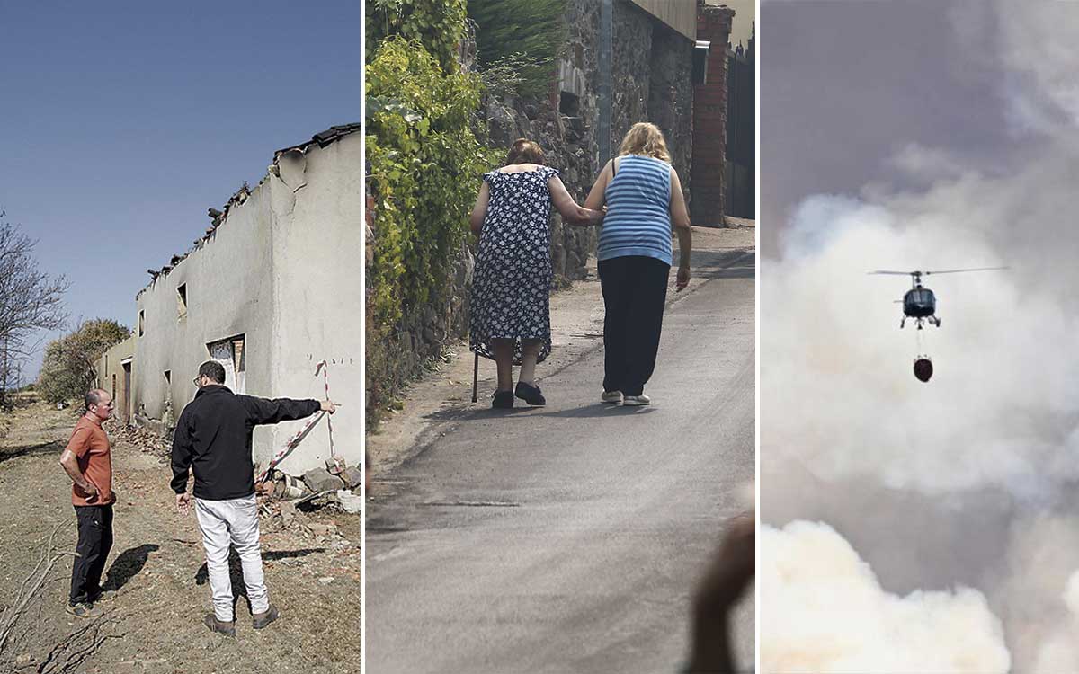 Daños, desalojos y extinción en los tres incendios más graves de este verano en León. | FERNANDO OTERO/ICAL/SAÚL ARÉN Daños, desalojos y extinción en los tres incendios más graves de este verano en León. | FERNANDO OTERO/ICAL/SAÚL ARÉN