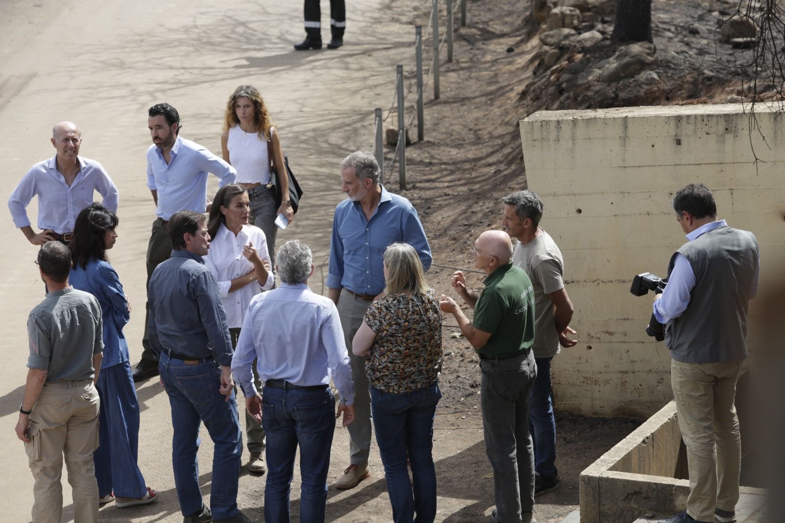 Visita de los reyes a Las Médulas tras el incendio