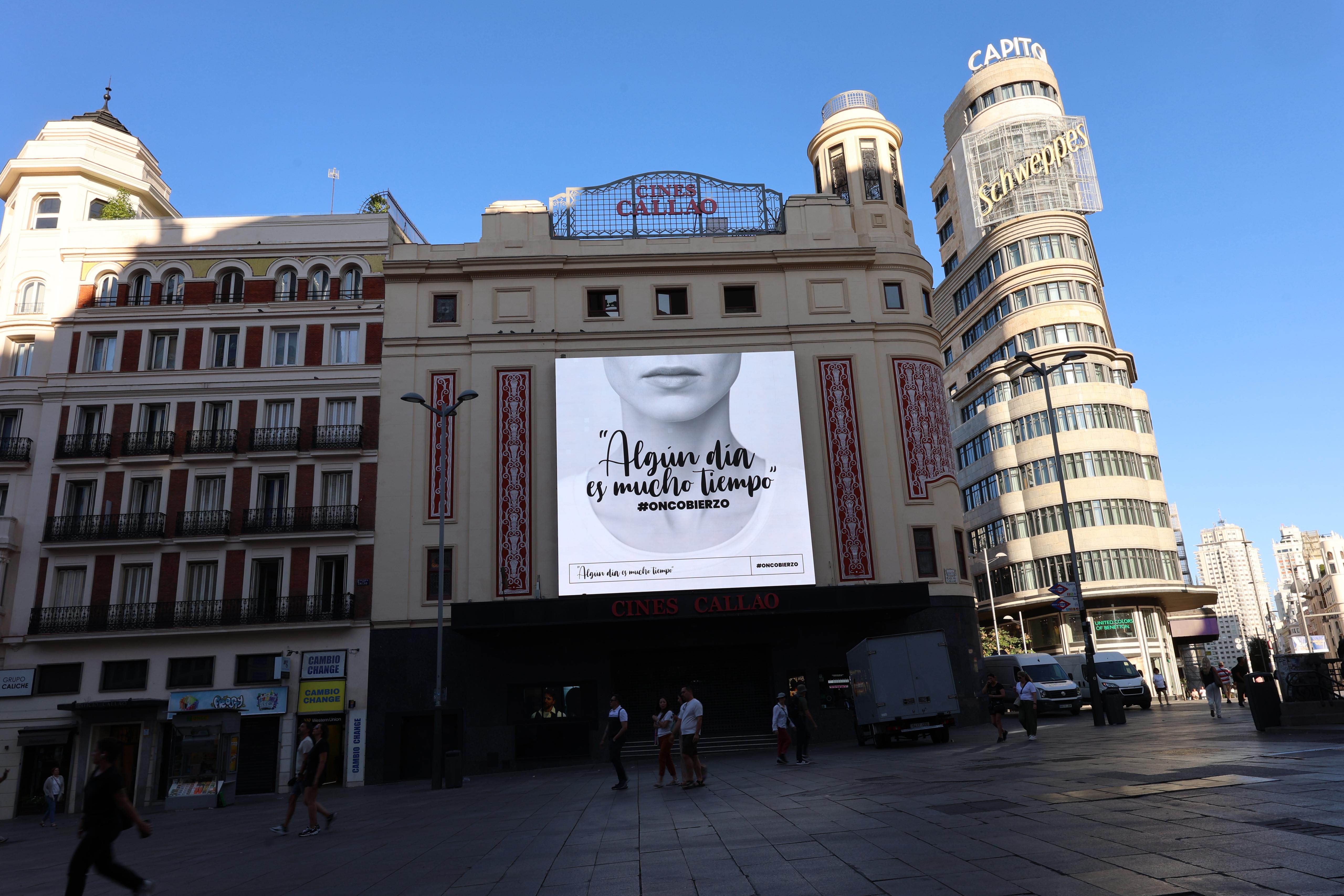 Publicidad que se pudo ver en Callao durante todo el día. 