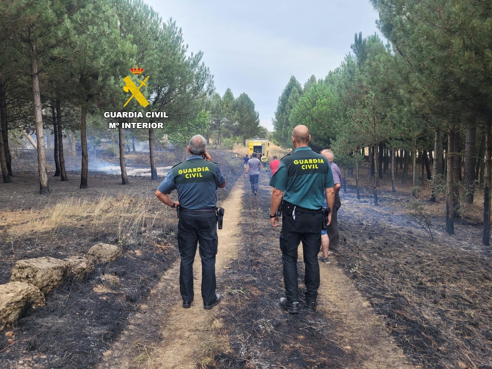Incendio de San Justo de la Vega, este miércoles. | GUARDIA CIVIL