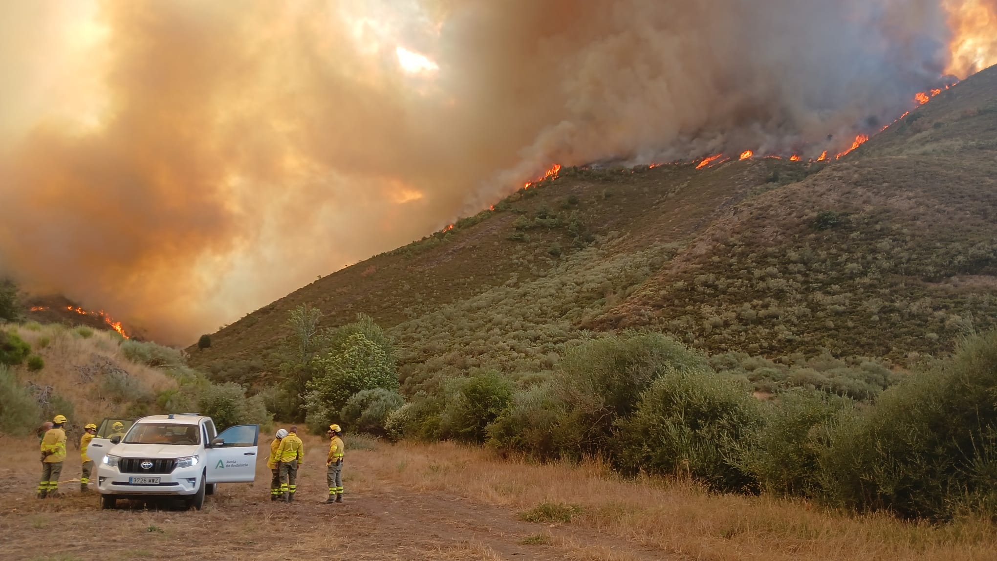 Uno de los grandes incendios en León.