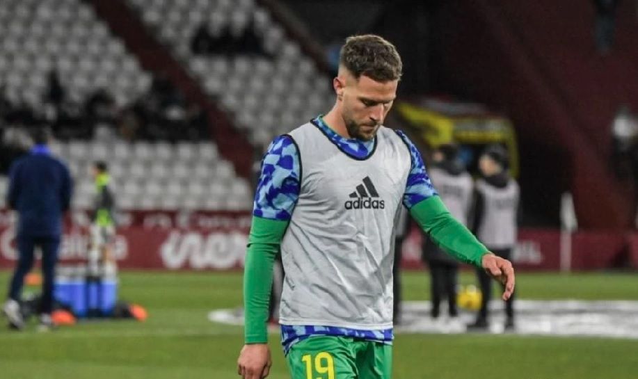 Calero, durante un encuentro con el Zaragoza en el que estaba como suplente. | LALIGA