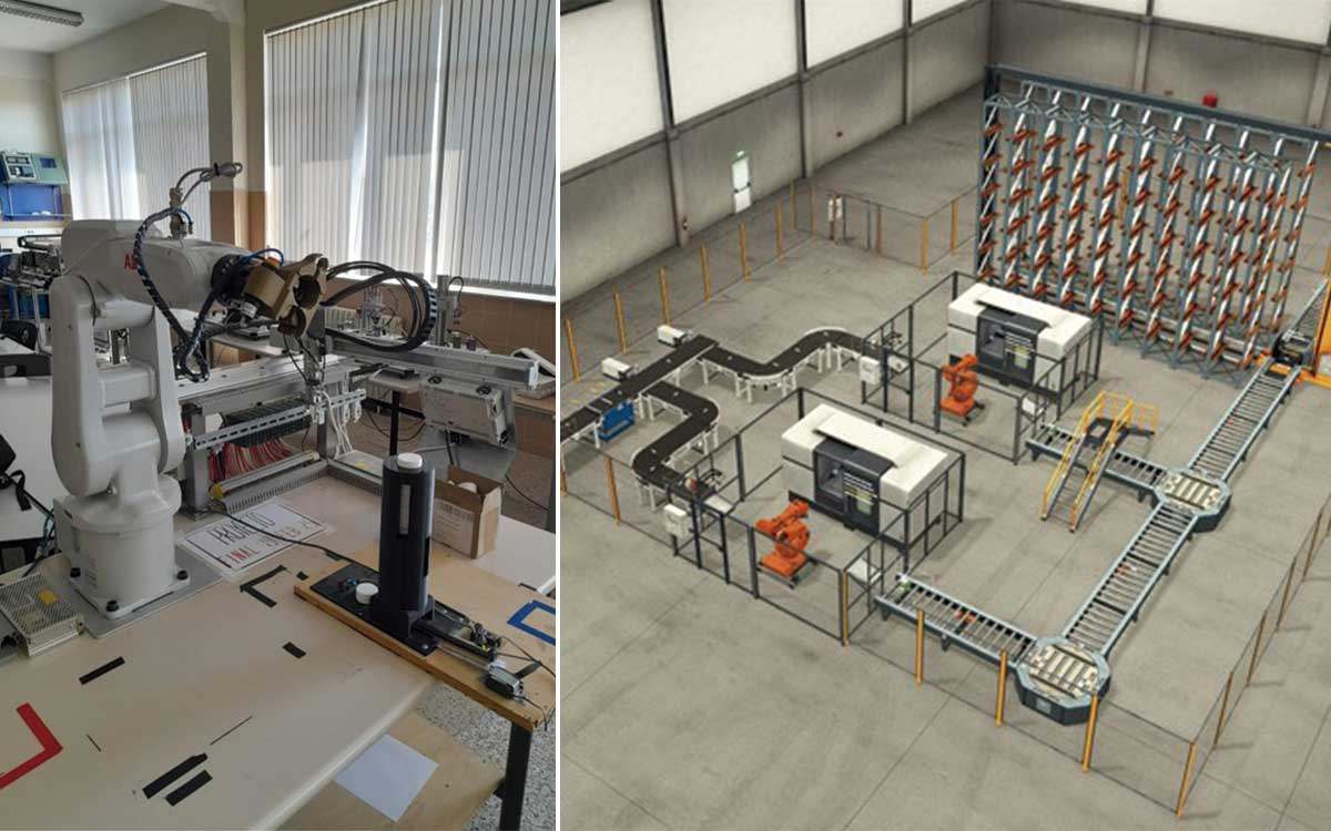 Brazo robótico y parte virtual del proyecto. | L.N.C.