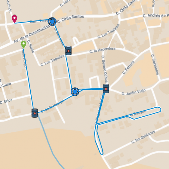 Mapa con la zona del recorrido de la prueba de la I ‘Páramo Urban Racing’. | L.N.C. Mapa con la zona del recorrido de la prueba de la I ‘Páramo Urban Racing’. | L.N.C.