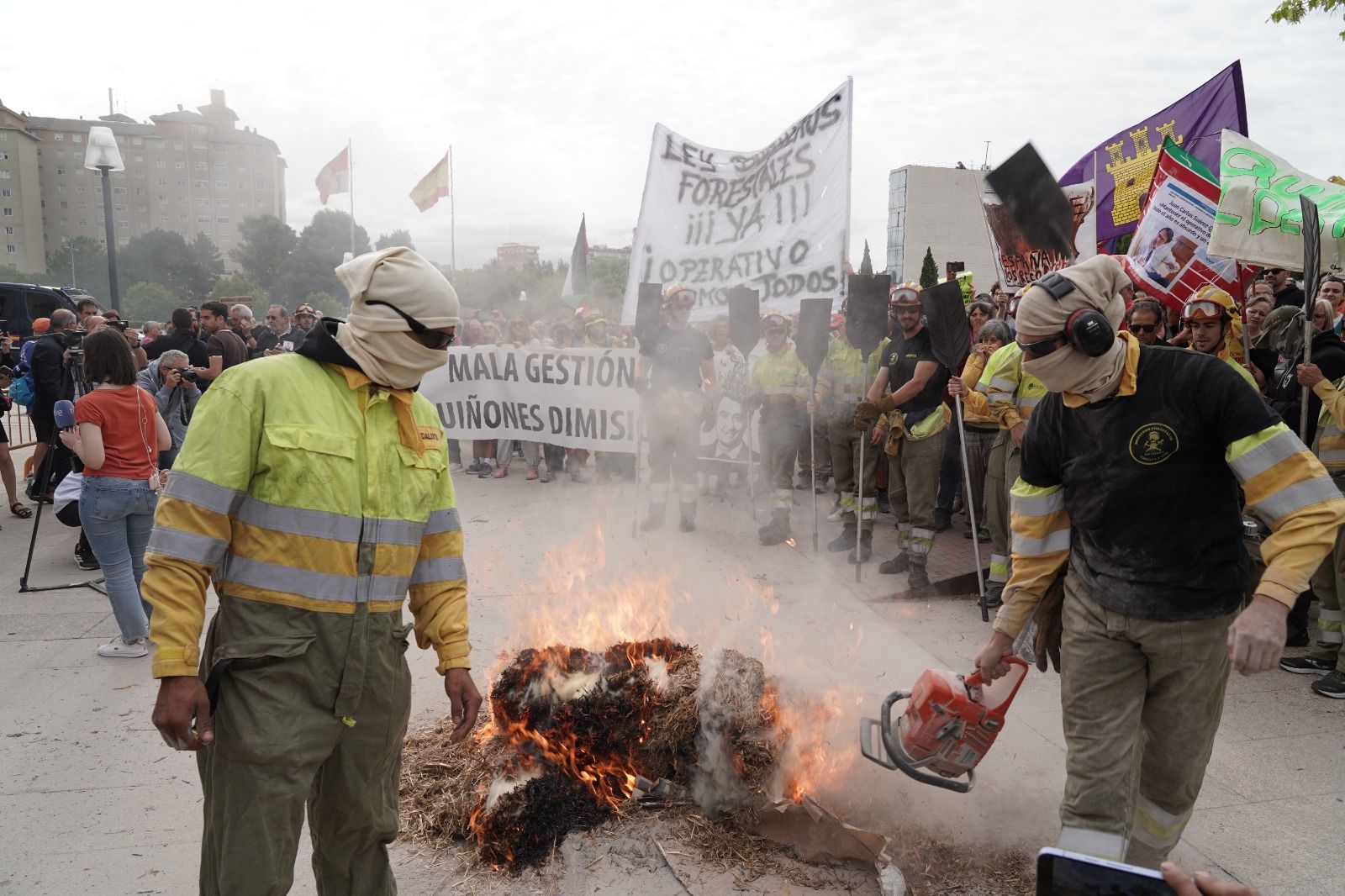 Concentración ante las Cortes por la gestión de los incendios de la Junta (7) Concentración ante las Cortes por la gestión de los incendios de la Junta (7)