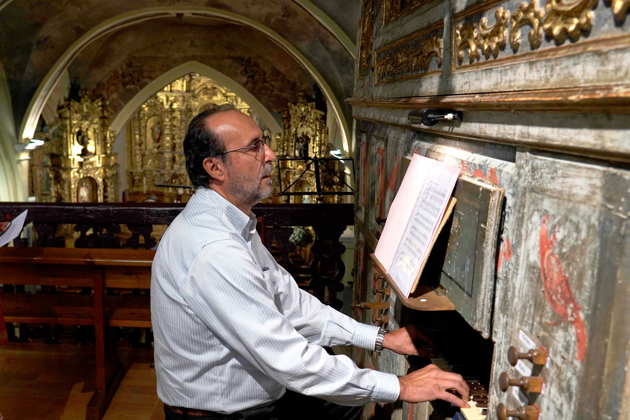 Un instante de la séptima edición de El Curso Internacional de Órgano Ibérico de Santa Marina del Rey. | L.N.C.