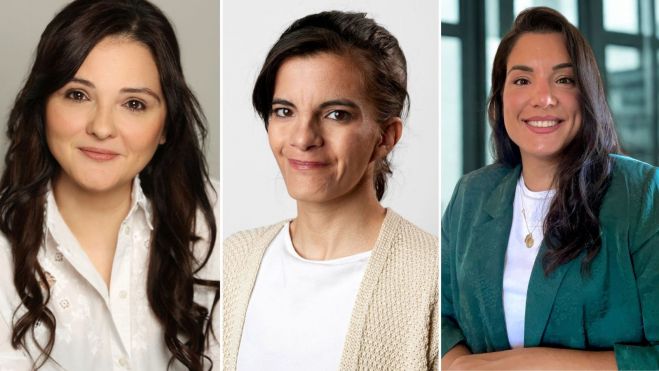 Las productoras de C&M Films Group Beatriz Sánchez Morros y Ana Aldazabal Sánchez de Toca y su colaboradora, la abogada Marta S. Cabello Velasco. Las productoras de C&M Films Group Beatriz Sánchez Morros y Ana Aldazabal Sánchez de Toca y su colaboradora, la abogada Marta S. Cabello Velasco.