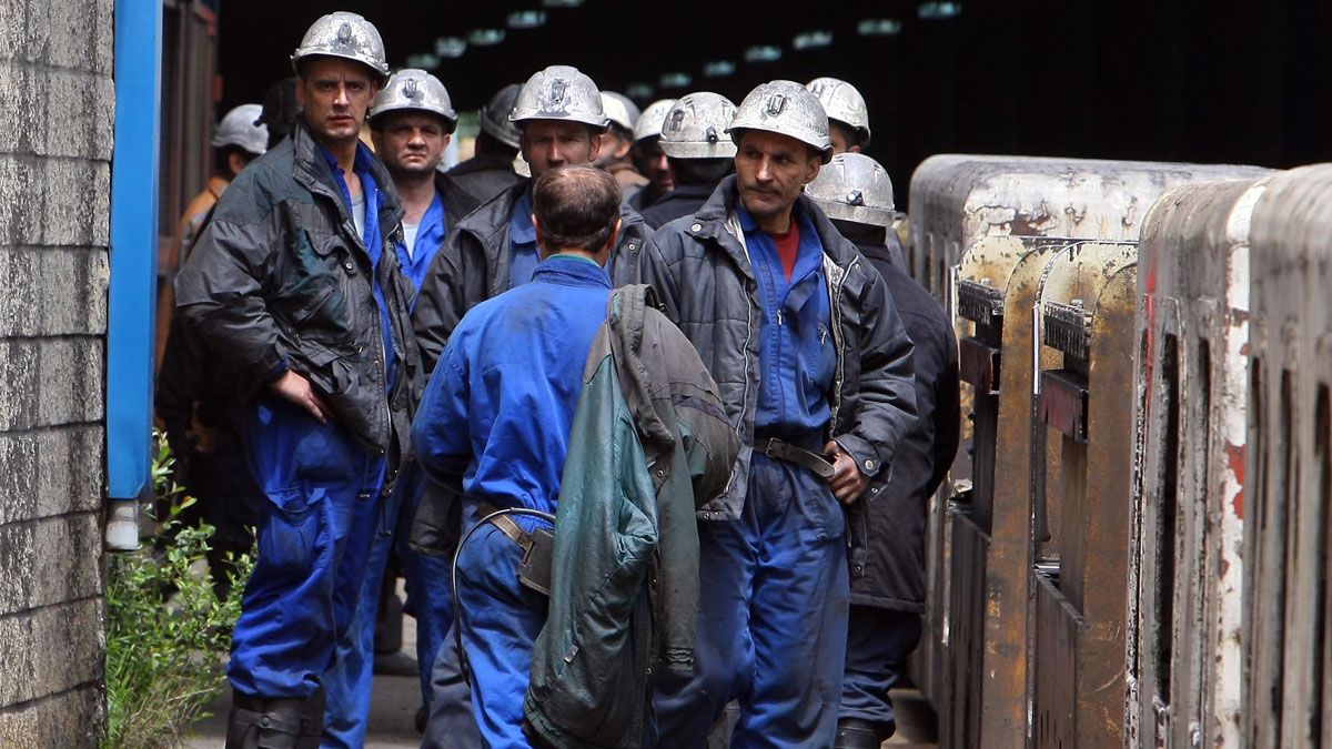 Imagen de archivo de mineros en Santa Cruz del Sil (León).| Ical